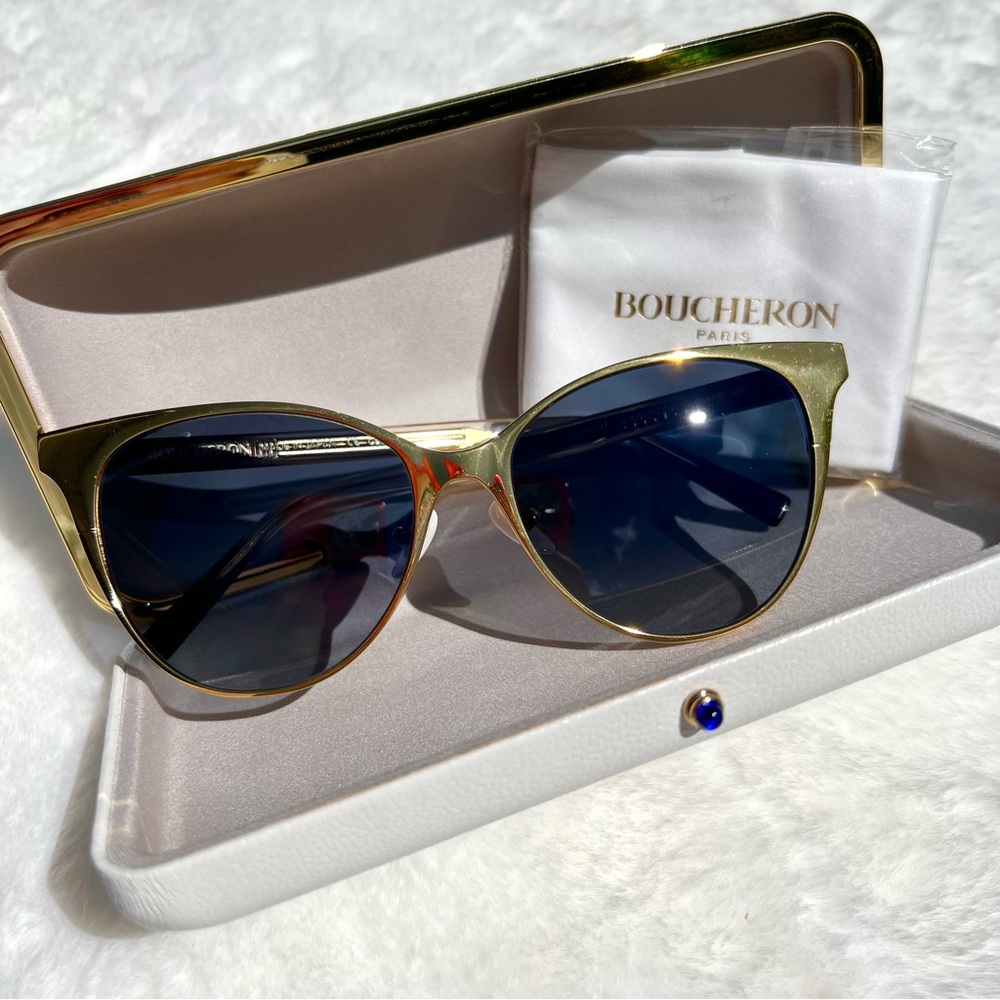 NEW, Boucheron Paris Gold Sunglasses